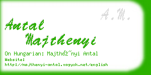 antal majthenyi business card